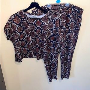 2 piece Cheetah print set